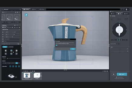 Orbitvu Station Edit view with product capture settings