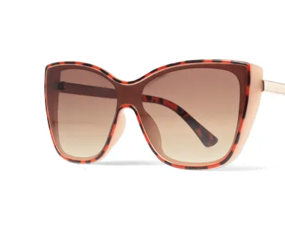 Cat-eye oversized sunglasses brown tortoiseshell