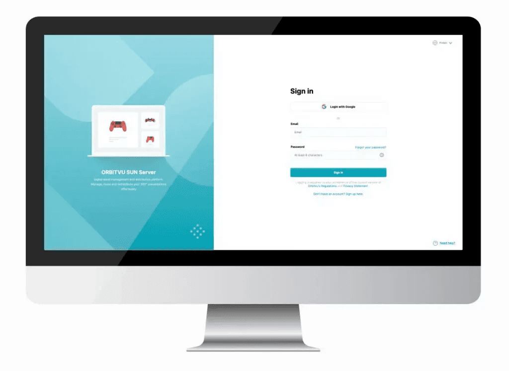Server Login Screen on Desktop Monitor
