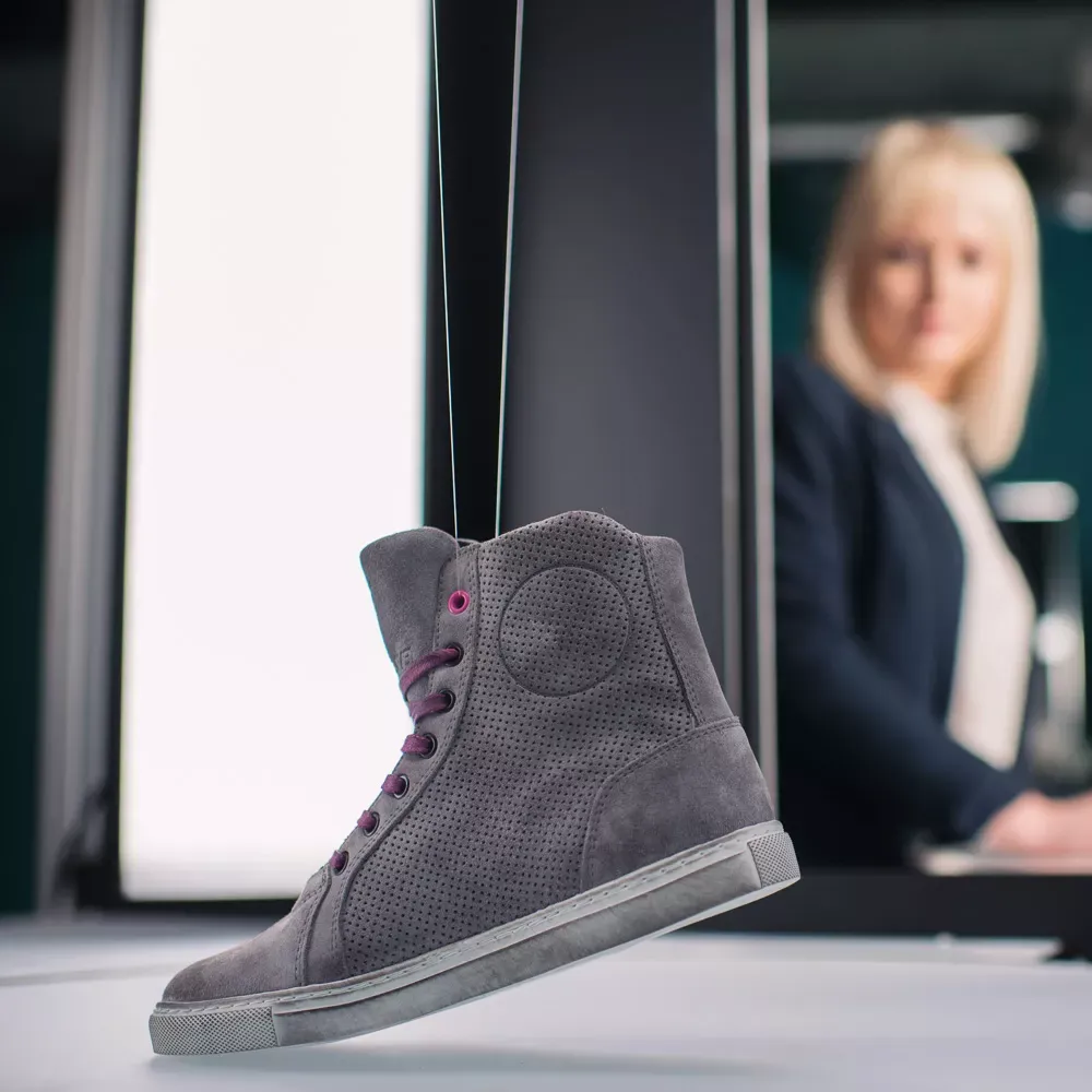 Grey high-top sneaker